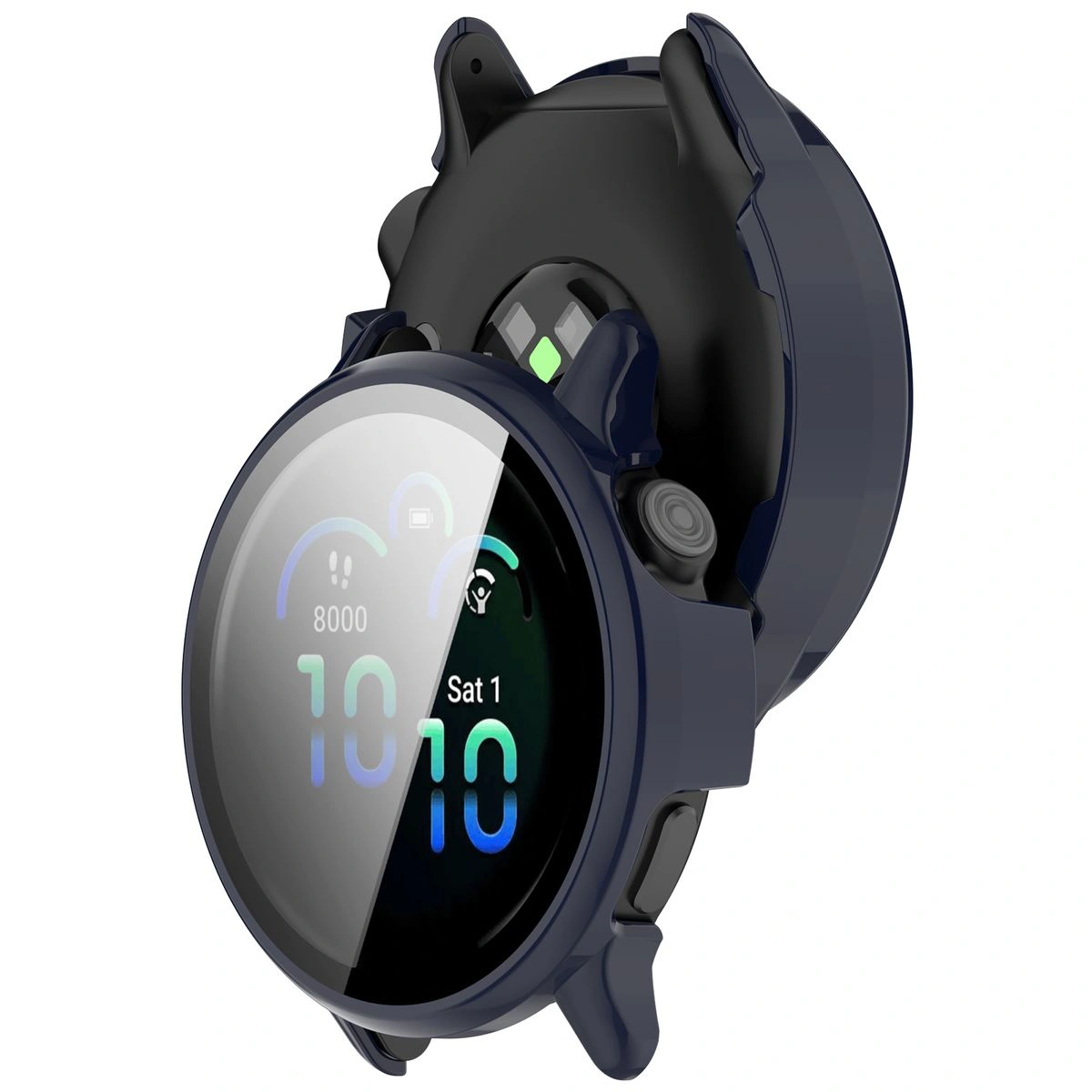 Etui z wbudowanym szkłem Bizon Case Watch Adamo do Garmin Vivoactive 6